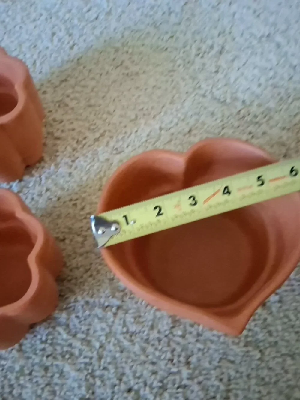 3 Vntg Bennington Terracotta: 1 Heart & 2 Flower Bread Pan Early Amrcn Stoneware